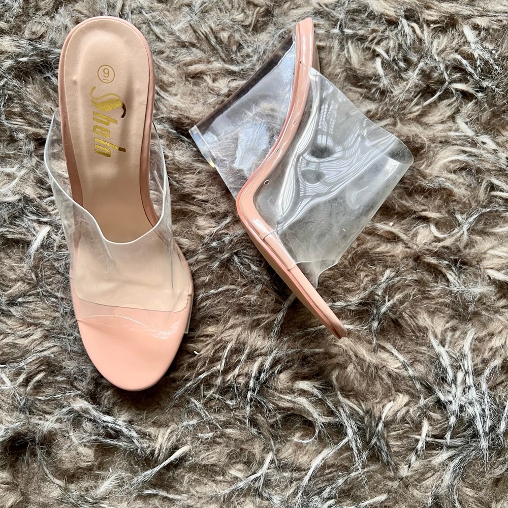 Clear Wedge Heels